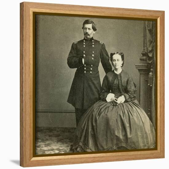 Major General George B. Mcclellan and His Wife-E. & H.T. Anthony-Framed Premier Image Canvas