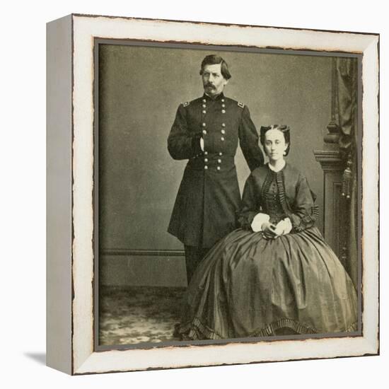 Major General George B. Mcclellan and His Wife-E. & H.T. Anthony-Framed Premier Image Canvas