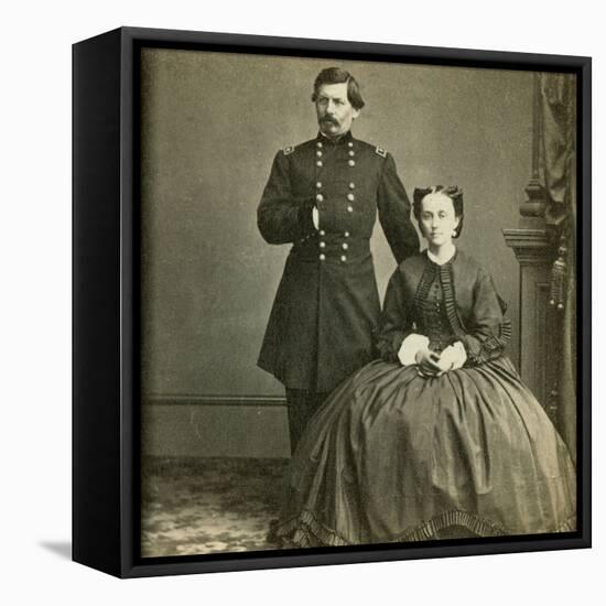 Major General George B. Mcclellan and His Wife-E. & H.T. Anthony-Framed Premier Image Canvas