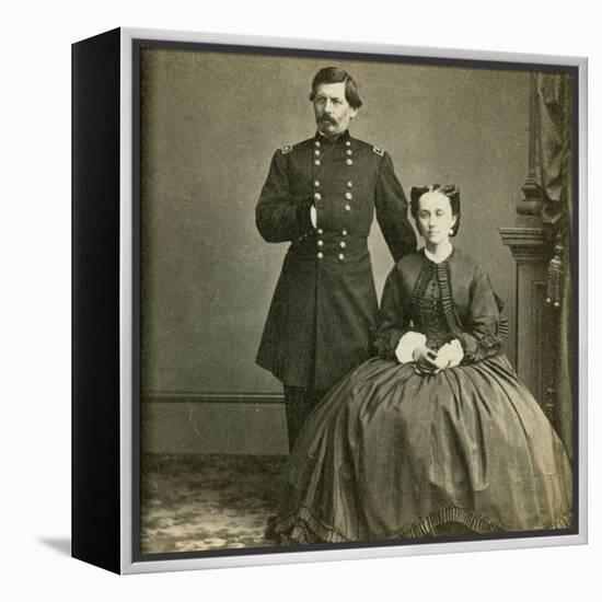 Major General George B. Mcclellan and His Wife-E. & H.T. Anthony-Framed Premier Image Canvas