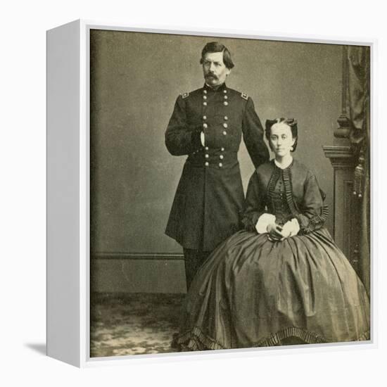 Major General George B. Mcclellan and His Wife-E. & H.T. Anthony-Framed Premier Image Canvas