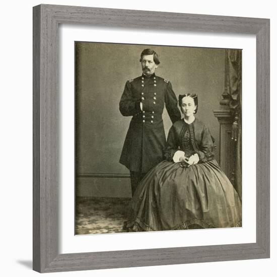 Major General George B. Mcclellan and His Wife-E. & H.T. Anthony-Framed Photographic Print