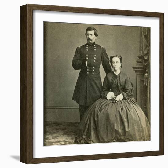 Major General George B. Mcclellan and His Wife-E. & H.T. Anthony-Framed Photographic Print