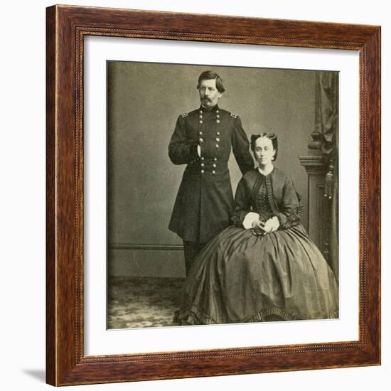 Major General George B. Mcclellan and His Wife-E. & H.T. Anthony-Framed Photographic Print