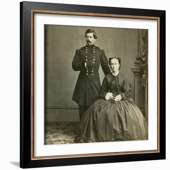 Major General George B. Mcclellan and His Wife-E. & H.T. Anthony-Framed Photographic Print