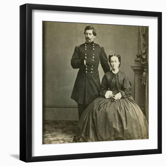 Major General George B. Mcclellan and His Wife-E. & H.T. Anthony-Framed Photographic Print