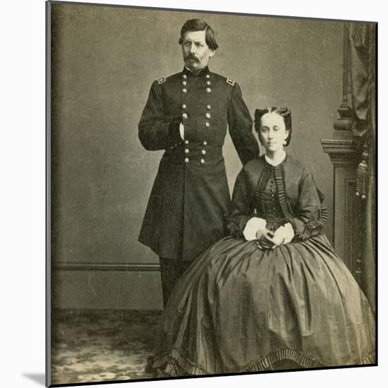 Major General George B. Mcclellan and His Wife-E. & H.T. Anthony-Mounted Photographic Print