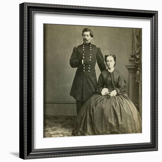 Major General George B. Mcclellan and His Wife-E. & H.T. Anthony-Framed Photographic Print