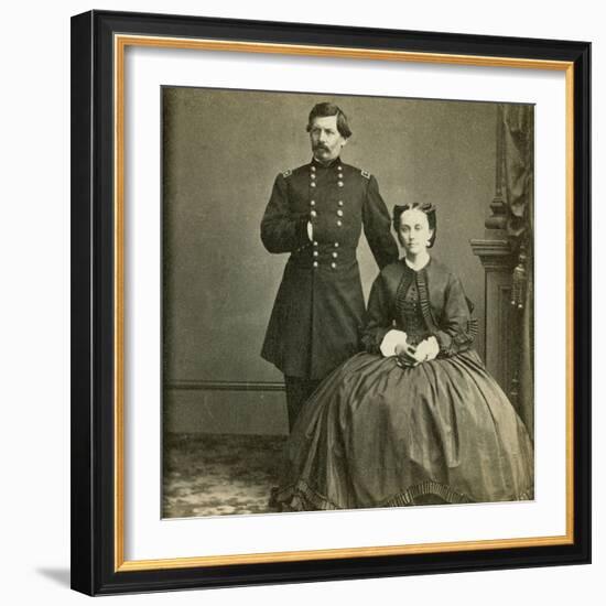 Major General George B. Mcclellan and His Wife-E. & H.T. Anthony-Framed Photographic Print