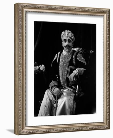 Major-General H.H. Maharajadhiraja Maharana Shri Sir Bhopal Singh Bahadur-James Lafayette-Framed Giclee Print