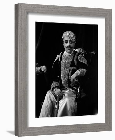 Major-General H.H. Maharajadhiraja Maharana Shri Sir Bhopal Singh Bahadur-James Lafayette-Framed Giclee Print