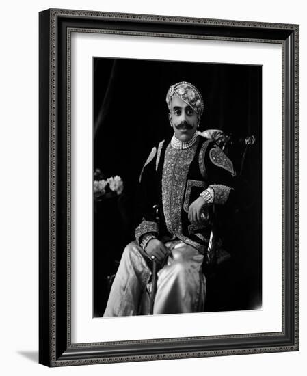 Major-General H.H. Maharajadhiraja Maharana Shri Sir Bhopal Singh Bahadur-James Lafayette-Framed Giclee Print