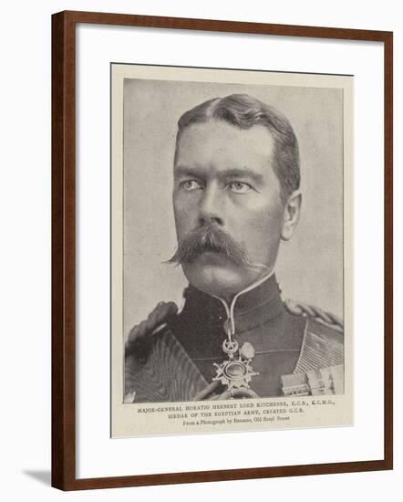 Major-General Horatio Herbert Lord Kitchener, Kcb, Sirdar of the Egyptian Army, Created Gcb-null-Framed Giclee Print