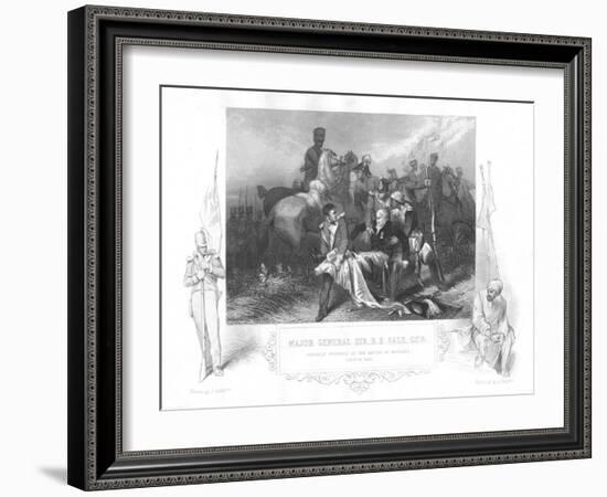 Major-General Robert Henry Sale Mortally Wounded at Moodkee (Mudkh), 1845-null-Framed Giclee Print