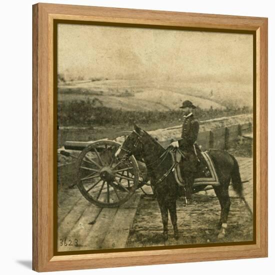 Major General W.T. Sherman and Horse, 1864 (B/W Photo)-Mathew Brady-Framed Premier Image Canvas