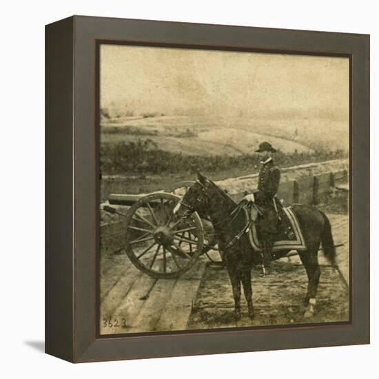 Major General W.T. Sherman and Horse, 1864 (B/W Photo)-Mathew Brady-Framed Premier Image Canvas