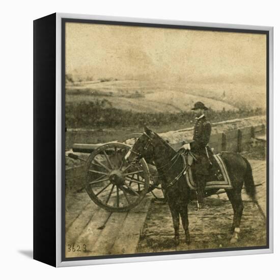 Major General W.T. Sherman and Horse, 1864 (B/W Photo)-Mathew Brady-Framed Premier Image Canvas