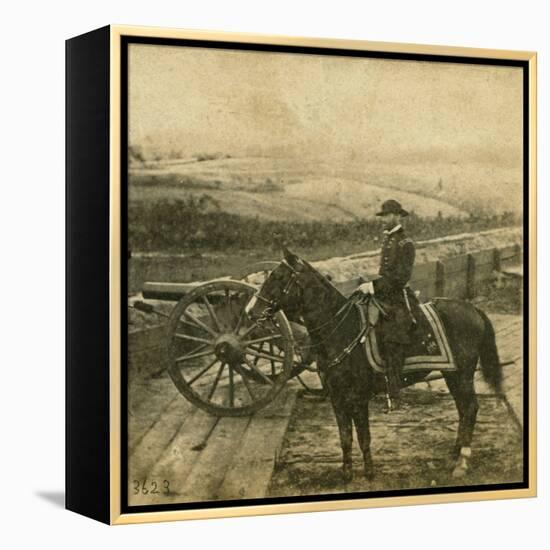 Major General W.T. Sherman and Horse, 1864 (B/W Photo)-Mathew Brady-Framed Premier Image Canvas