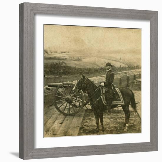 Major General W.T. Sherman and Horse, 1864 (B/W Photo)-Mathew Brady-Framed Giclee Print