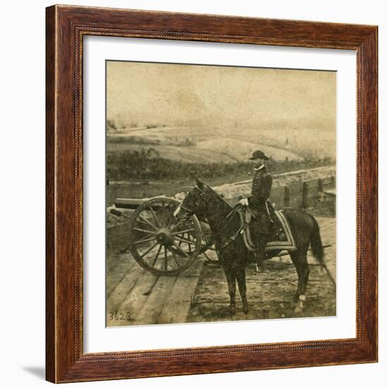 Major General W.T. Sherman and Horse, 1864 (B/W Photo)-Mathew Brady-Framed Giclee Print