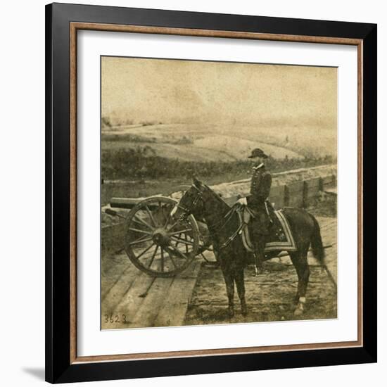 Major General W.T. Sherman and Horse, 1864 (B/W Photo)-Mathew Brady-Framed Giclee Print