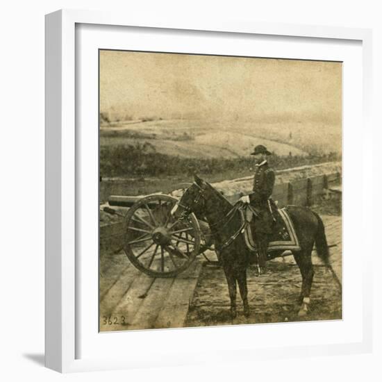 Major General W.T. Sherman and Horse, 1864 (B/W Photo)-Mathew Brady-Framed Giclee Print