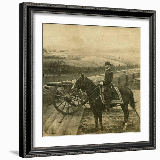 Major General W.T. Sherman and Horse, 1864 (B/W Photo)-Mathew Brady-Framed Giclee Print