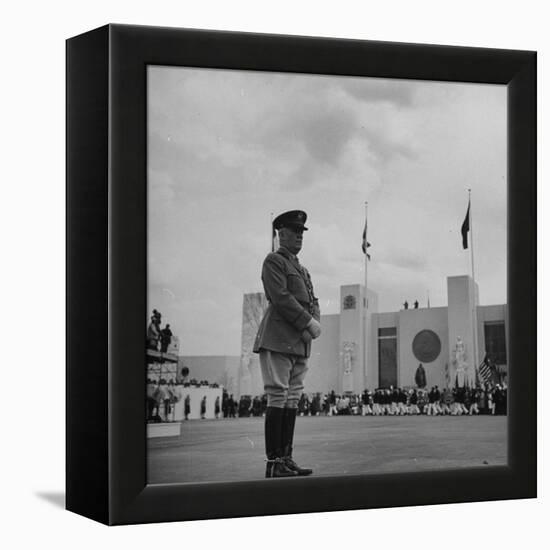 Major General William N. Haskell, During the Opening Ceremonies at the New York World's Fair-David Scherman-Framed Premier Image Canvas