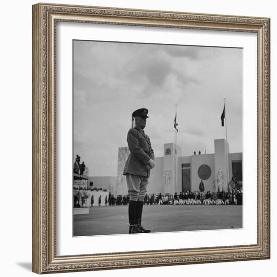 Major General William N. Haskell, During the Opening Ceremonies at the New York World's Fair-David Scherman-Framed Premium Photographic Print