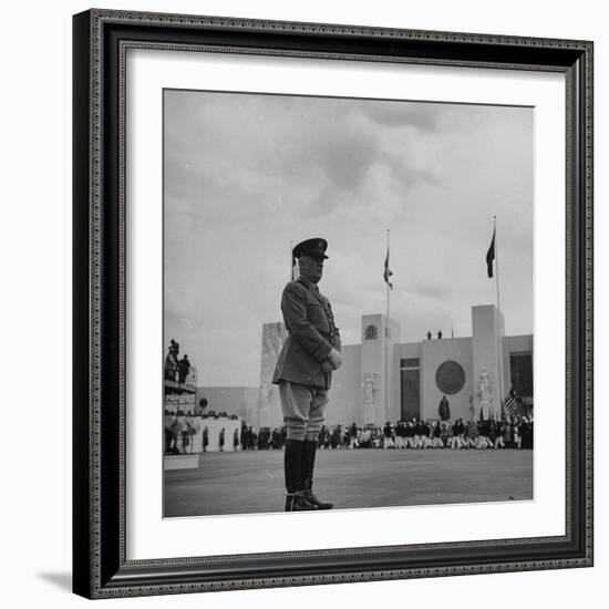 Major General William N. Haskell, During the Opening Ceremonies at the New York World's Fair-David Scherman-Framed Premium Photographic Print