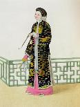 A Woman Embroidering Plate 41 from "The Costume of China"-Major George Henry Mason-Framed Giclee Print