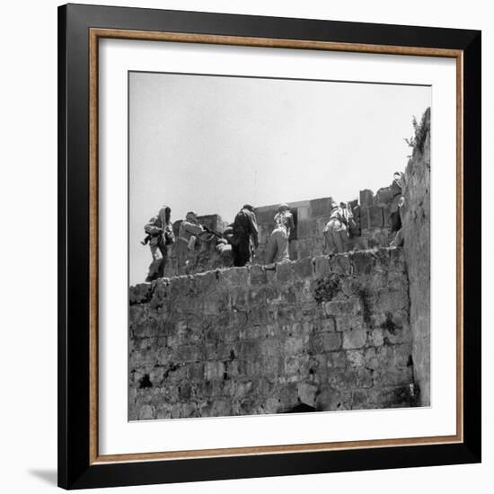 Major John Bagot Glubb's Arab Legionnaires Fight from Walls of Jerusalem, in War with Israel-null-Framed Photographic Print