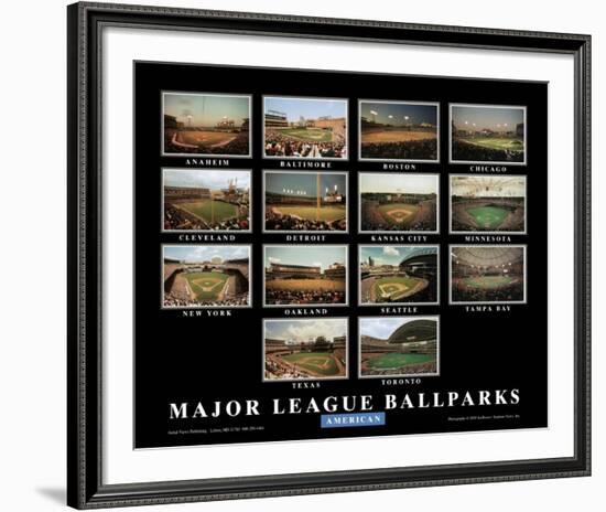 Major League Ballparks: American League-Ira Rosen-Framed Art Print