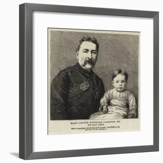 Major Ludovick Montefiore Carmichael and His Only Child-null-Framed Giclee Print