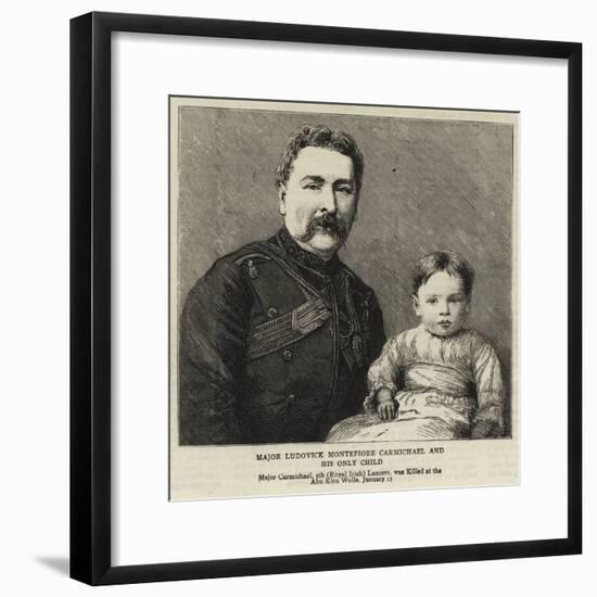 Major Ludovick Montefiore Carmichael and His Only Child-null-Framed Giclee Print