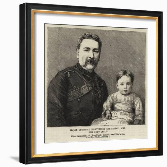 Major Ludovick Montefiore Carmichael and His Only Child-null-Framed Giclee Print