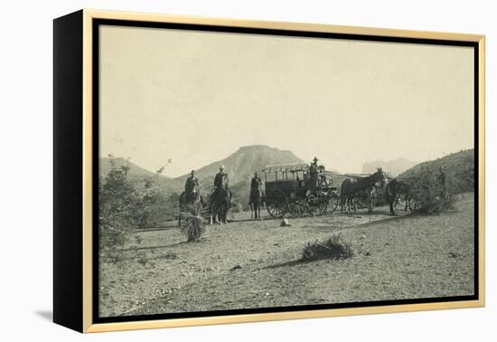 Major Pope M. D. With 11Th Inf. On March In Arizona In 1891-E.M. Jennings-Framed Stretched Canvas