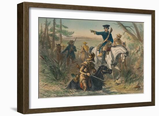 Major Washington on His Mission to the French Commander-null-Framed Giclee Print