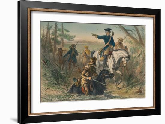 Major Washington on His Mission to the French Commander-null-Framed Giclee Print