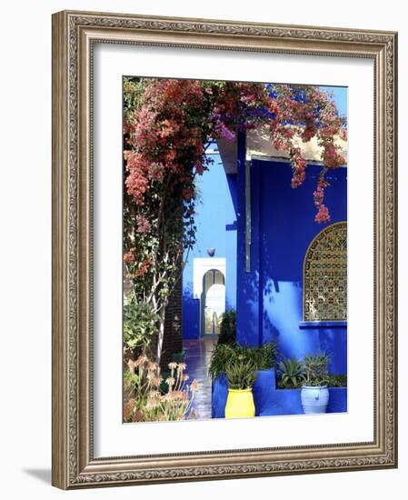 Majorelle Garden, Restored by the Couturier Yves Saint-Laurent, Marrakesh, Morocco-De Mann Jean-Pierre-Framed Photographic Print