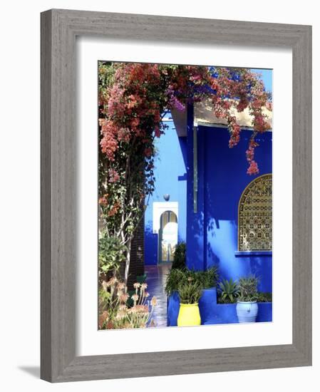 Majorelle Garden, Restored by the Couturier Yves Saint-Laurent, Marrakesh, Morocco-De Mann Jean-Pierre-Framed Photographic Print