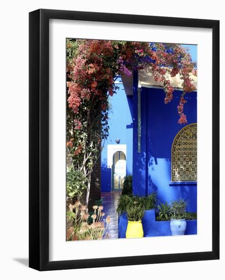 Majorelle Garden, Restored by the Couturier Yves Saint-Laurent, Marrakesh, Morocco-De Mann Jean-Pierre-Framed Photographic Print