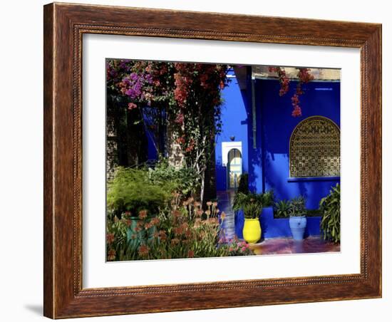 Majorelle Garden, Restored by the Couturier Yves Saint-Laurent, Marrakesh, Morocco-De Mann Jean-Pierre-Framed Photographic Print