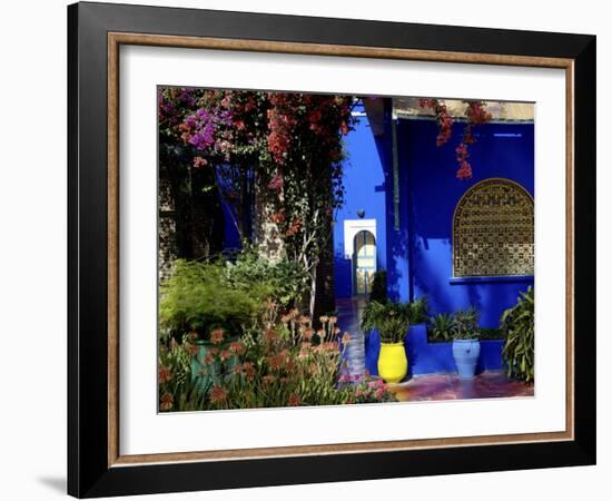 Majorelle Garden, Restored by the Couturier Yves Saint-Laurent, Marrakesh, Morocco-De Mann Jean-Pierre-Framed Photographic Print