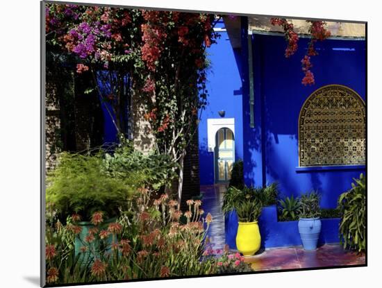 Majorelle Garden, Restored by the Couturier Yves Saint-Laurent, Marrakesh, Morocco-De Mann Jean-Pierre-Mounted Photographic Print