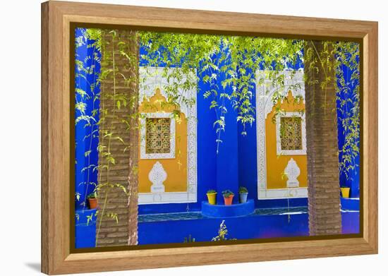 Majorelle Gardens (Gardens of Yves Saint-Laurent), Marrakech, Morocco, North Africa, Africa-Matthew Williams-Ellis-Framed Premier Image Canvas