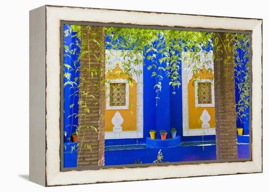 Majorelle Gardens (Gardens of Yves Saint-Laurent), Marrakech, Morocco, North Africa, Africa-Matthew Williams-Ellis-Framed Premier Image Canvas