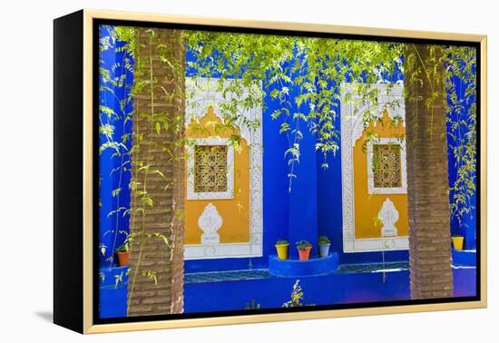 Majorelle Gardens (Gardens of Yves Saint-Laurent), Marrakech, Morocco, North Africa, Africa-Matthew Williams-Ellis-Framed Premier Image Canvas