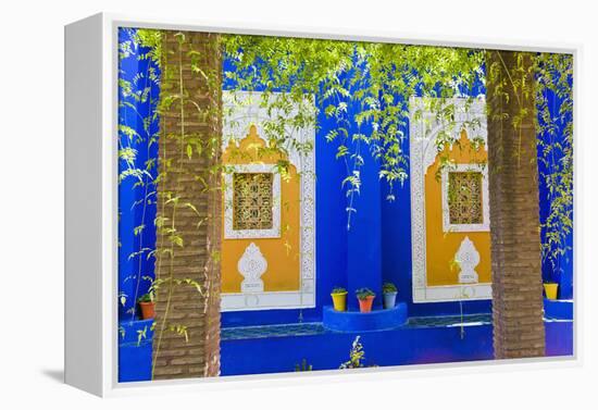 Majorelle Gardens (Gardens of Yves Saint-Laurent), Marrakech, Morocco, North Africa, Africa-Matthew Williams-Ellis-Framed Premier Image Canvas