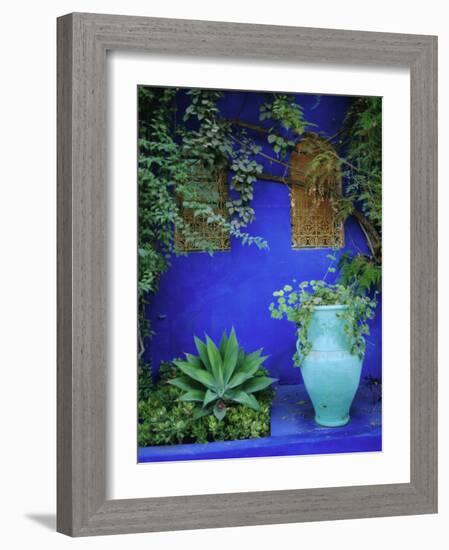 Majorelle Gardens, Marrakesh, Morocco, North Africa-Bruno Morandi-Framed Photographic Print